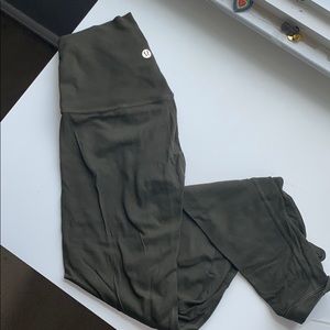 Army green lululemon leggings